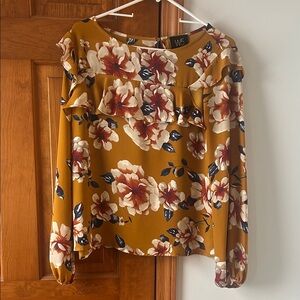 W5 Mustard Floral Blouse